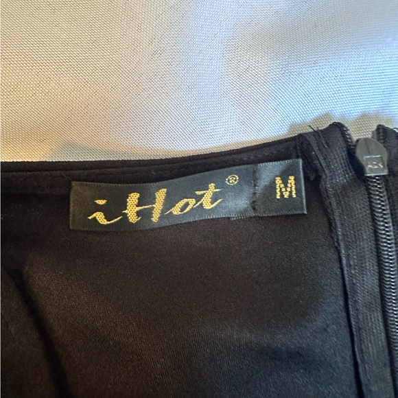 IHOT Black Wrap Dress With Butterfly Sleeves - Picture 5 of 8